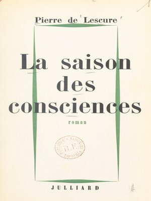 cover image of La saison des consciences